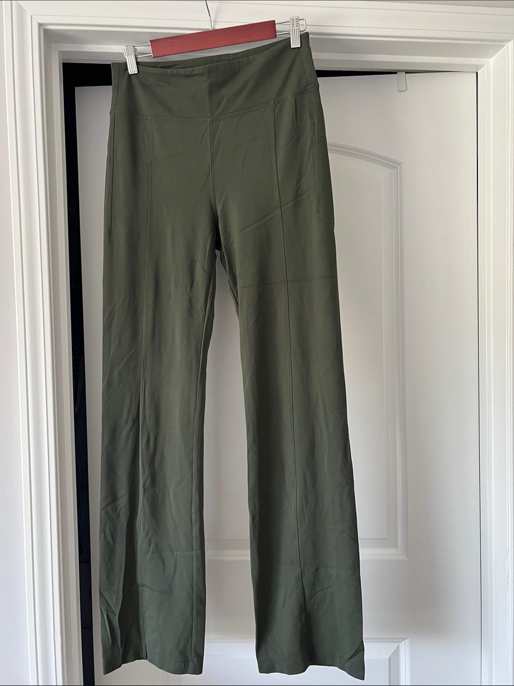 Women's Olive Green Stretch Pull-On Pants
